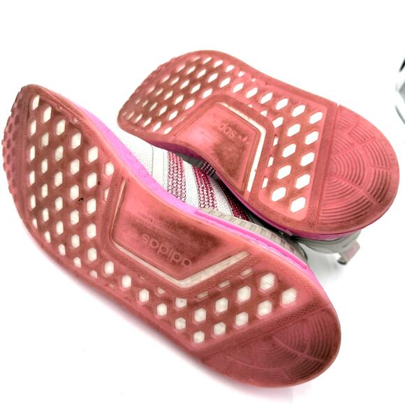 Adidas Grey & Pink NMD R1 Swarovski Crystals Bling Rhinestone Sneakers Size 7.5 - Picture 7 of 9